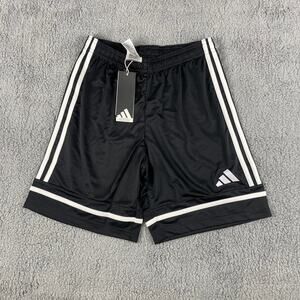Adidas Unisex-Kids Large Black White 100% Polyester Squadra 25 Soccer Shorts